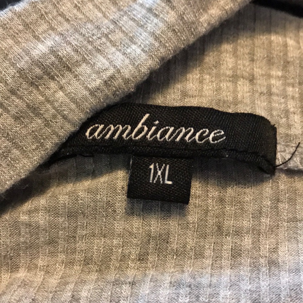 Ambiance Gray Choker Sleeveless Top Size 1X - Picture 4 of 5